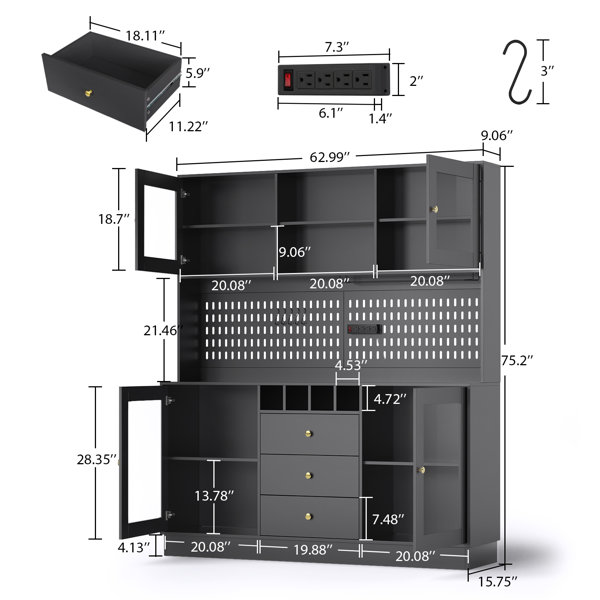 Salina 63 on sale kitchen pantry